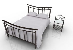 Wrought Iron Double Bed 3D Model