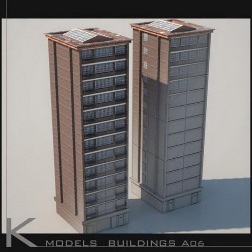 Building Exterior Collection Set 3D Model 16
