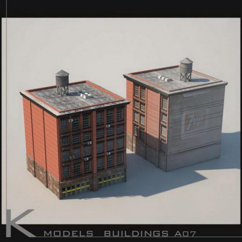 Building Exterior Collection Set 3D Model 14