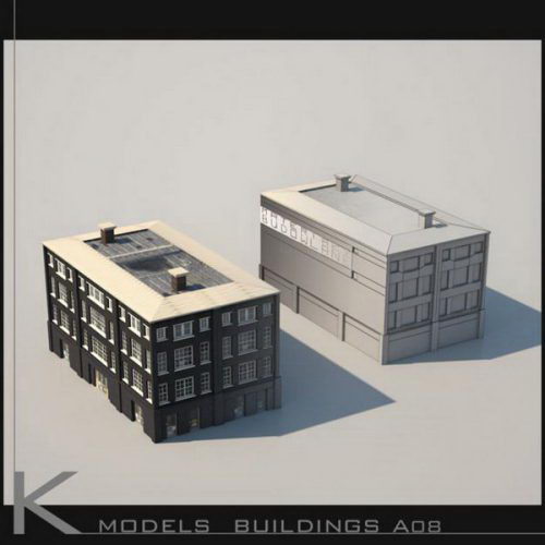 Building Exterior Collection Set 3D Model 12