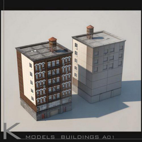 Building Exterior Collection Set 3D Model 26