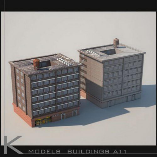 Building Exterior Collection Set 3D Model 7