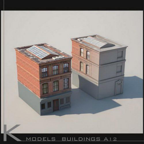 Building Exterior Collection Set 3D Model 5