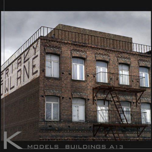 Building Exterior Collection Set 3D Model 4