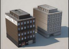 Building Exterior Collection Set 3D Model 3