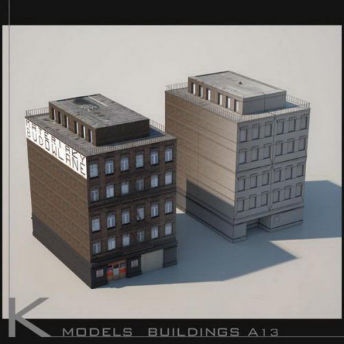 Building Exterior Collection Set 3D Model 3