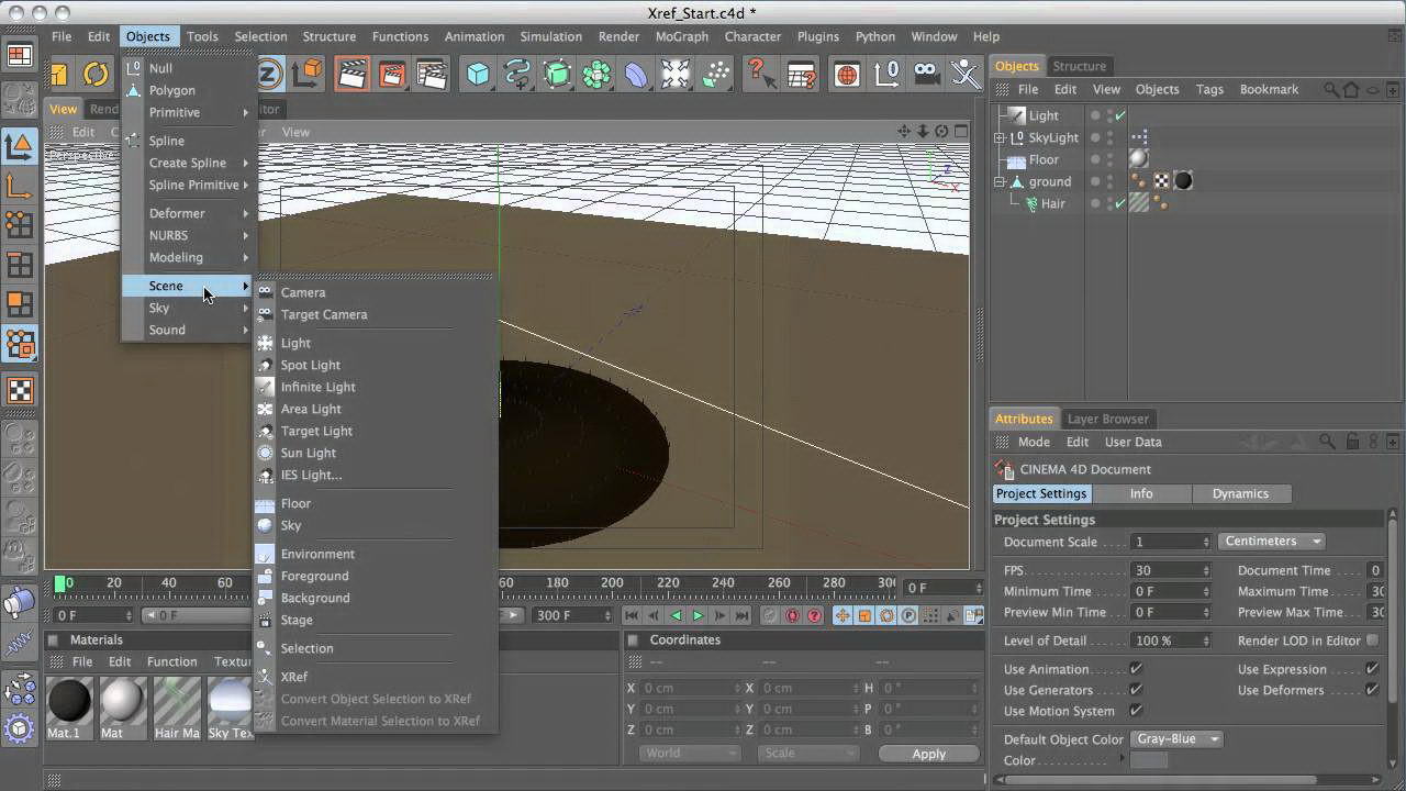 Manage scenes with XRefs in Cinema 4D